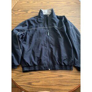 Perry Ellis America blue zip-up windbreaker jacket size XL